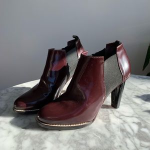 Vanessa Bruno Bordeaux Bootie Heels 3”